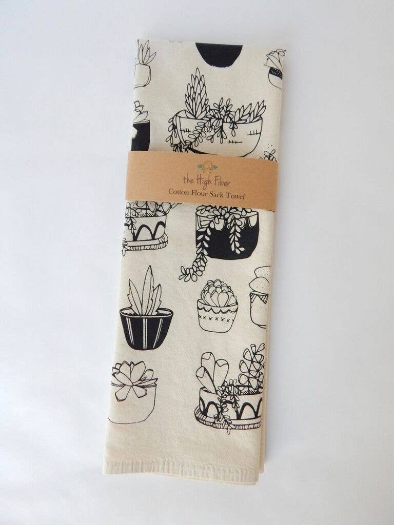 Succulents Kitchen Tea Towel