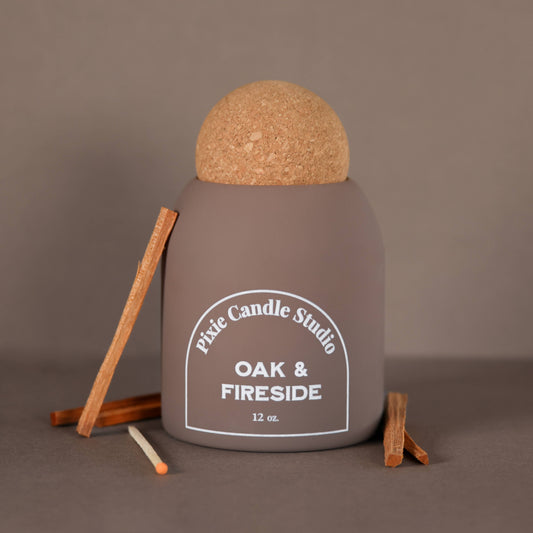 Candle- Oak & Fireside